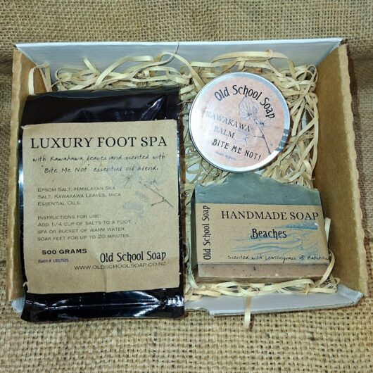 A three piece Luxury Foot Spa gift box.